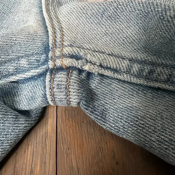 Mother x Carolyn Murphy Distressed Patchwork Tomcat Ankle Undone Jeans Size 27 - Picture 9 of 16